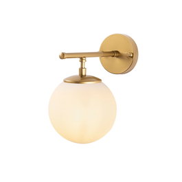 Opviq Roe - 10725 Lámpara de pared dorada con tapa de cristal